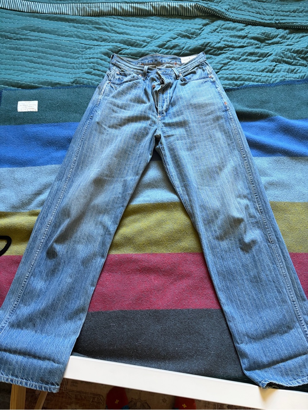 Imogene and Willie Buckleback Indigo Stripe